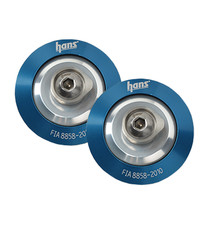 Hans Hybrid Posts Clips Helmet Pair M6 Thread Race Rally Car SAH Blue