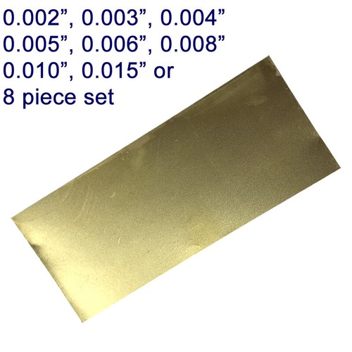Brass shim sheet x - 6",