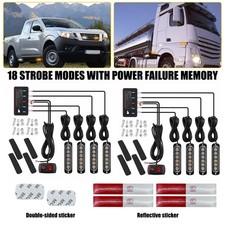 8x LED Amber White Ultra