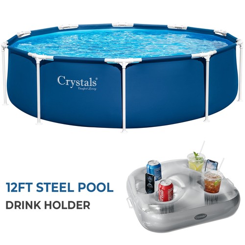12ft steel frame pool - steel, 30in