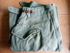 Army Khaki Cropped Trousers K.L. 70x75 Seyntex - Waist 29" x  Leg 27.5"