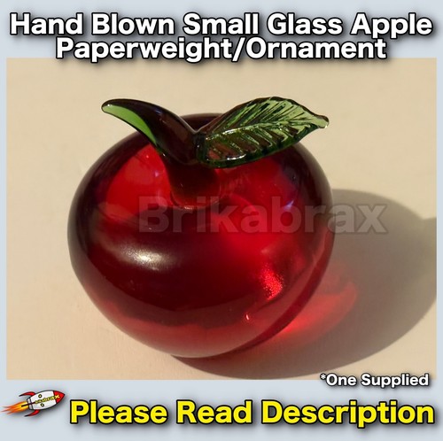Hand blown small - blown, apple