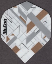 White, Silver & Gold Art Deco McCoy Dart Flights: 3 per set