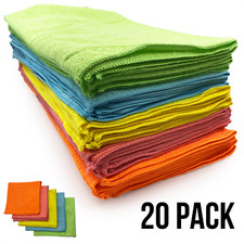 Microfibre Cleaning Cloths 40x40 cm Drying  Window Car 20x Kitchen Cleaner Large