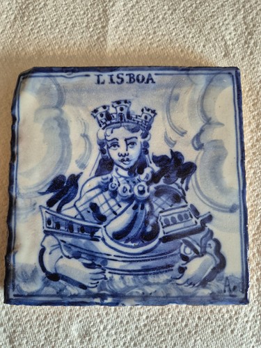 Delft blue tile saint - blue, mary