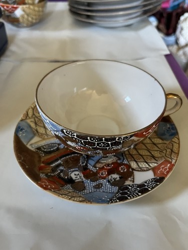 Vtg kutani geisha cup saucer - vtg,