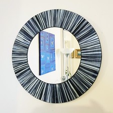 Round mosaic wall mirror