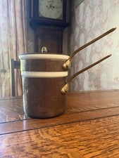 Vintage Mauviel Hand Hammered Copper & Aplico Porcelain Lined Double Boiler  