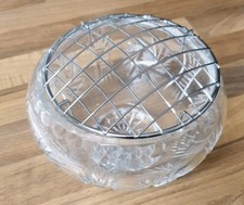 Vintage crystal cut glass rose