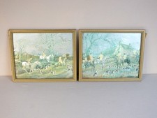 Pair Of Vintage Framed Fox