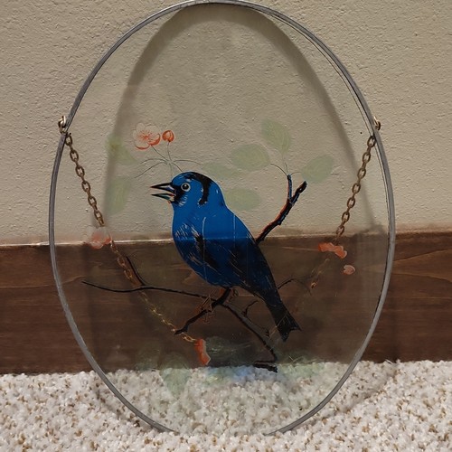 Vintage stained glass blue - vintage,