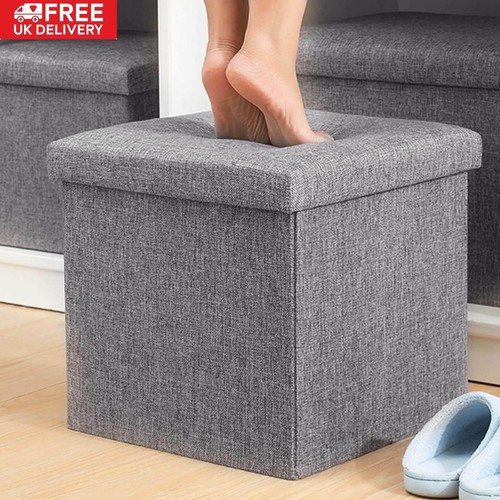 Folding storage ottoman seat - storage,