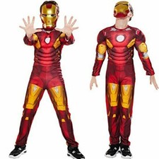 XMAS Kids Boys Cosplay Iron Man Incredible Costume Marvel Avengers Fancy Dress