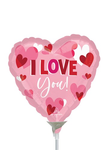 Inflated pink heart love you - heart,