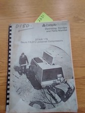 Compare Holman Zitair 175 Deutz Compressor Operating Service & Parts Manual
