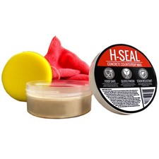 H-SEAL CONCRETE COUNTERTOP WAX -FOOD SAFE -GLOSS FINISH -DURABLE (200G) + EXTRAS