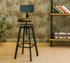 Industrial Bar Stool Counter Height Chairs Adjustable Breakfast Chair Kitchen