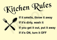 Kitchen Rules Retro metal Sign