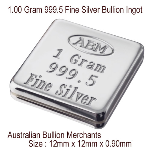 Silver ingot bar gram 999 - silver, 999.5
