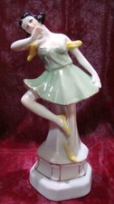 Figurine Dancer Art Deco Style Art Nouveau Style Porcelain Enamels Statue