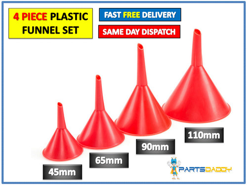 4pc funnel set plastic pouring - 4pc,