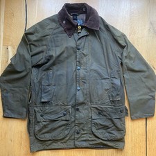 Barbour Beaufort Mens Wax Jacket C38 97CM Olive Green Vintage