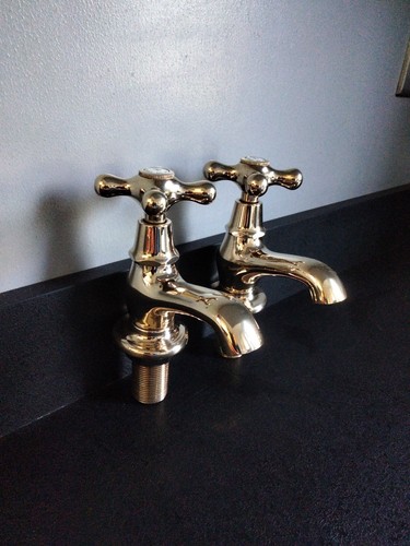 Bath taps gold ideal - bath,