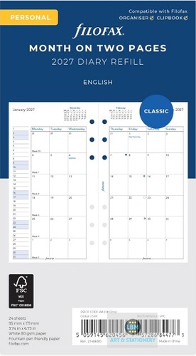 Filofax 2027 personal - 2027, diary