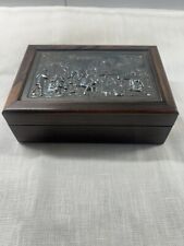 Antique Herbert Hooijkaas Silver Plated Repousse Dresser Trinket Box 1920s VTG