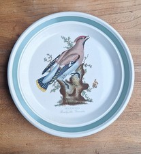 Portmeirion Pottery Birds of Britain Waxwing Side Plate 21.5cm 1978 FREE POSTAGE