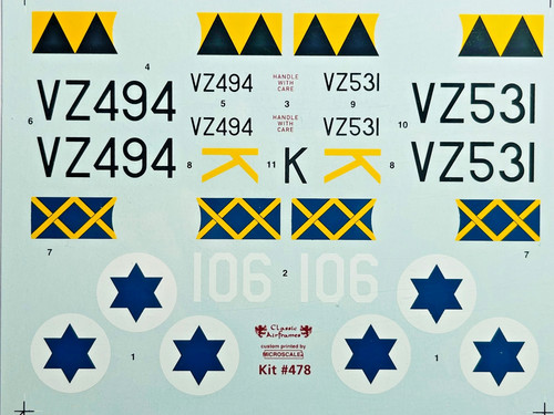 Decals gloster meteor f - decals, |