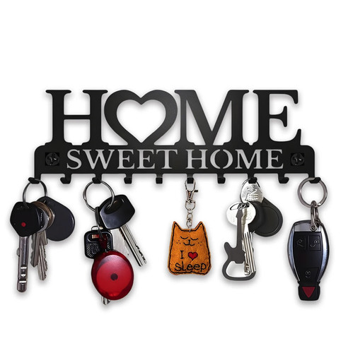 1pc black metal key holder - 1pc,