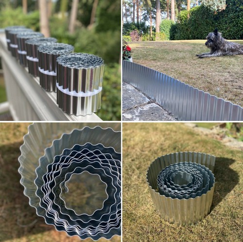 Galvanised steel lawn edging - steel,
