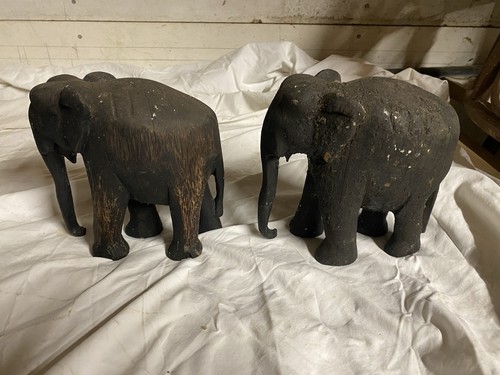 Vintage pair hand carved - pair,