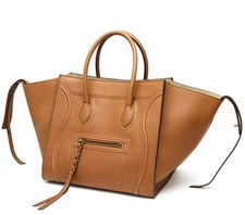 Celine Square Luggage Phantom Tan Cuir Handbag Tote with Certificate Large Size