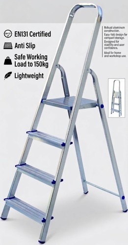 Aluminium step ladder 6 - aluminium, 4