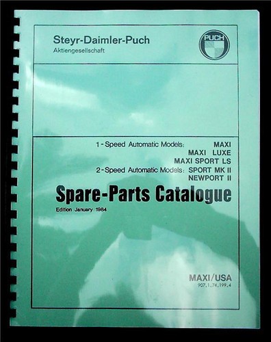 Puch moped parts manual maxi - -,