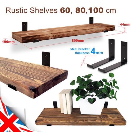 Rustic shelves solid steel - rustic,