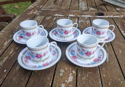 Set vintage chinese floral - 5x,