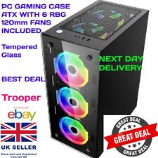 PC GAMING CASE, ATX WITH 6 RBG
