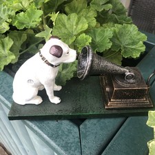 HMV Gramophone Dog Repro His Masters Voice Cast Iron 