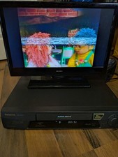 Panasonic NV-FJ610 VCR VHS Player Black Tested Working No Remote