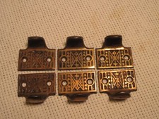 set of 6 Antique Victorian EASTLAKE CAST IRON WINDOW SASH LIFT .....old Hardware