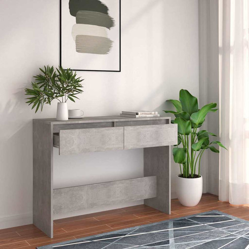 Console table concrete - table, grey