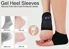  Gel Heel Sleeves Silicone Foot Skin Care Protector Socks Cracked Blister