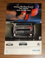 Rare Advertising Vintage PHILIPS MOVING SOUND IV 50 Watt Boombox 1990