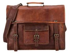 Men's Retro Genuine Leather Messenger Shoulder Bag Laptop Case Briefcase Attache