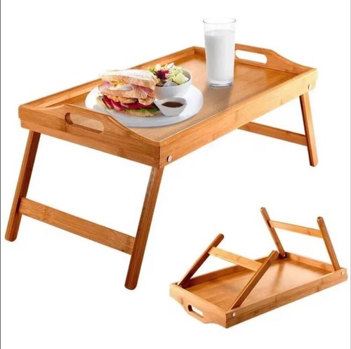 Bamboo bed tray table folding - bed,