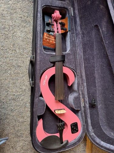 Electric violin pink wires - electric, no