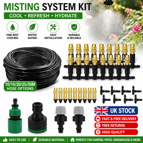 Outdoor misting cooling system - misting,